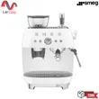 (Smeg) Espresso Machine with Built-in Grinder, White, Model EGF03WHEU image 1