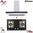 (Tecno) Wall-Mounted Range Hood 90 cm TNP HD 90-N3 + 2-Burner Gas Hob TNP HB 2079 GB Free Air Duct 1.5 m image 1