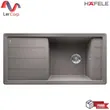 (Hafele) BLANCO Single Bowl Kitchen Sink with Drainboard, Undermount, FARON XL 6 S, Alu Metallic (495.39.387) image 1