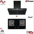 (Tecno) 90厘米壁挂式抽油烟机 TCH 90-N2 黑色 + 双头嵌入式燃气灶 TNP HB SOMI 2073 GB 赠送1.5米排烟管 图片 1
