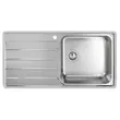 (HAFELE) BLANCO LEMIS Kitchen Sink (495.39.367) Right Bowl Left Drainboard image 1