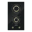 (Smeg) Gas Hob PC32GNO Black Ceramic Glass Base 30cm image 1