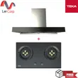(TEKA) Wall-Mounted Cooker Hood DHW 90 T0 + 2-Burner Gas Cooktop GTS 78 2G image 1