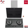 (Teka) Range Hood Model LVT 90 + 2-Burner Glass Built-in Gas Hob Model GD 73.1 2G 72 cm Black image 1