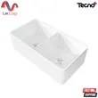 (Tecno) Double Bowl Drop-In Sink Model TNP 838457 C Size 83.8 cm Deep 25.4 cm image 1