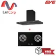 (EVE) HC-SHADOW-90 PLUS Range Hood + FURY 2B Gas Cooktop with Free 1.5m Ducting image 1