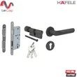 (Hafele) Magnetic Lever Handle Set (Entrance Door Model) B (Aluminium) Dark Brown (489.11.139) image 1