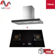 (TEKA) Range Hood DDX 90 + 2-Burner Gas Hob GB LUX 78 2G AI AL TR image 1