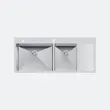 (EVE) Stainless Steel 2-Bowl Sink with Drainboard MIRACLE 1200/510 LH image 1