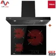 (Teka) LINEA LDH TC 90 BK 90 cm Wall-Mounted Hood + 3-Burner Ceramic Cooktop 60 cm Model TZ 6315 image 1
