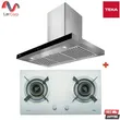 (Teka) LINEA Range Hood LDH TC 90.1 90 cm + 2-Burner Gas Cooktop S72 2G AI AL 2DR SS image 1