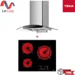 (TEKA) Wall-mounted Glass Wing Range Hood Model NCW 90T 30 + 3-zone Ceramic Cooktop Model TB 6304 image 1
