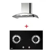 Built-in Gas Stove Model HB75-2SSR/BG + Wall-mounted Range Hood Model HC-CVGH-90 image 1