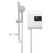 (MEX) MEX CUBE 5E (WH) Instant Water Heater White 5100W with Free 5-Level Adjustable Chrome Showerhead and Stainless Steel Hose image 1