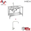 (MEX) Stainless Steel Sink with Stand MEX Model PS102MN + Faucet TP230 image 1