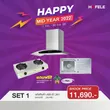 (Hafele) Range Hood + Gas Cooktop + Sink Set with Free Gas Pressure Regulator Head (495.07.341) image 1