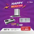(Hafele) Range Hood + Gas Stove + Sink Set with Free Gas Pressure Regulator (495.07.349) image 1