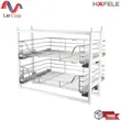 (HAFELE) Smooth Mesh Basket and Frame Set for Concrete Kitchen, Double Door Opening image 1