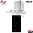 (Tecno) TNS HD 3460K-AC+ Ceramic Electric Cooktop 2 Burners Built-in Model TNP VT 2029 DG with Range Hood image 1