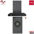 (Teka) Range Hood Model LDH TC 60 BK + 1-Burner Glass Top Gas Cooktop 30 cm GK LUX 30.2 1G AI AL TR GLASS image 1
