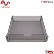 (Hafele) Wire Basket Set for Open and Pull-Out Doors, for Cabinet Width 800 mm, Champagne Powder-Coated Steel Material with Glass Edge (495.35.147) image 1
