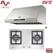 (Eve) Wall-mounted Range Hood Model HC-PROFESSIONALE-90 + Dual Burner Gas Cooktop HB76-2TRDFD/MSI image 1