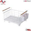 (Hafele) Single-Tier Dish Rack Stainless Steel 304 with Cutlery Holder White (495.34.043) image 1