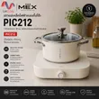(Mex) PIC212 Portable Induction Cooktop Single Burner 200 mm. Includes Enamel Pot and Glass Lid image 1
