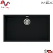 (Mex) Undermount Kitchen Sink Single Bowl Synthetic Granite Black KIN100UBL image 1