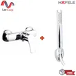 (Hafele) Wall-Mounted Single Lever Shower Mixer - DANUBE (495.61.079) + Hand Shower Set with Hose and Holder 1-Function (495.60.639) image 1