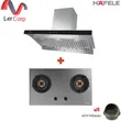 (HAFELE) Gas Cooktop Restoring Series 495.06.131 + Range Hood Series 5 HH-AWG90 495.38.240 (495.07.368) Free Insect Screen image 1