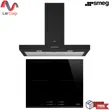 (Smeg) Wall-mounted Cooker Hood Model KBT900NE + Smeg 2 Multizone Induction Hob SI2M7643B image 1