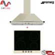 (Smeg) Wall-mounted Range Hood Model KT90PE + Induction Cooktop Model SI964PM image 1