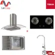 (TEKA) Cooker Hood LDD 90.2 + Gas Hob GL 73 2G AI AL 2TR + Kitchen Sink VELA 80 1B 1D + Cold Water Faucet Z14 image 1
