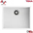 (Teka) Synthetic Granite Single Bowl Kitchen Sink Model SQUARE 50.40 TG 3½ W/OVF SP ARTIC WHITE image 1