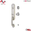 (Hafele) Door Handle with Lock System Satin Nickel (489.94.648) image 1