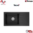 (Tecno) Granite Kitchen Sink 1 Bowl 1 Drainboard Undermount Tecnoplus Model TNP GIN 1B1D BLACK Size 86 cm. Depth 20 cm. image 1