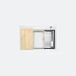 TOZEN 780/520 Multipurpose Sink with Free BELLE Faucet, Soap Dispenser, Wooden Cutting Board, and Basket image 1