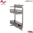 (Hafele) Pull-Out Wire Basket 200 mm Wide with Bottle Divider Champagne Spray Glass Edge (495.35.339) image 1