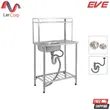 (Eve) Single Bowl Sink with Drainboard and Stand CRAFT TS 750/430 image 1