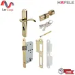 (Hafele) Brass Lever Handle with Long Plate Premium Range Polished Brass (499.63.930) image 1