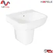 (Hafele) Ceramic Suspended Basin with Ceramic Pedestal, Model PRIOCY II (495.60.889) image 1