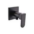 摇杆式开关水龀阀用于软管淋浴喷头 / SQUARE W-MOUNT STOP VALVE 132X100MM BR.BL. 485.60.212 图片 1