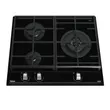 (Teka) Ceramic Glass Gas Cooktop 3 Burners 60 cm Black Glass Model GZC 63310 XBN image 1