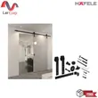 (Hafele) อุปกรณ์บานเลื่อนรูปแบบ Loft (ไม่รวมหน้าบาน) 2 สี แบบ มีระบบปิดนุ่มนวล (499.40.240) รูปที่ 1