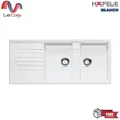 (Hafele) BLANCO อ่างล้างจาน SILGRANIT 2 หลุม มีที่พักจาน รุ่น ZIA 8 S สี White (495.39.039)(565.76.750) รูปที่ 1