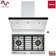(Teka) เครื่องดูดควัน รุ่น DHA 90 TC สีสแตนเลส กระจกดำ ขนาด 90 + เตาแก๊สแบบฝัง รุ่น EF 78 2G AI AL DR SS รูปที่ 1