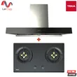 (Teka) เครื่องดูดควันแบบกระโจมติดผนัง ขนาด 90 ซม. รุ่น DHW 90 TO + เตาแก๊ส 2 หัวเตา GTS 78 2G รูปที่ 1