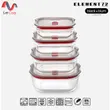 (Element72)BLACK + BLUM ชุดกล่องแก้วใส่อาหาร STACK + NEST 4 ชิ้น GLASS BOX MIXED 4 PCS รูปที่ 1