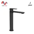 (JAQUAR) High Neck Basin Mixer Tap Single Lever Matte Black without Basin Popup, with 600mm Braided Hose (OPP-BLM-15005BPM) image 1